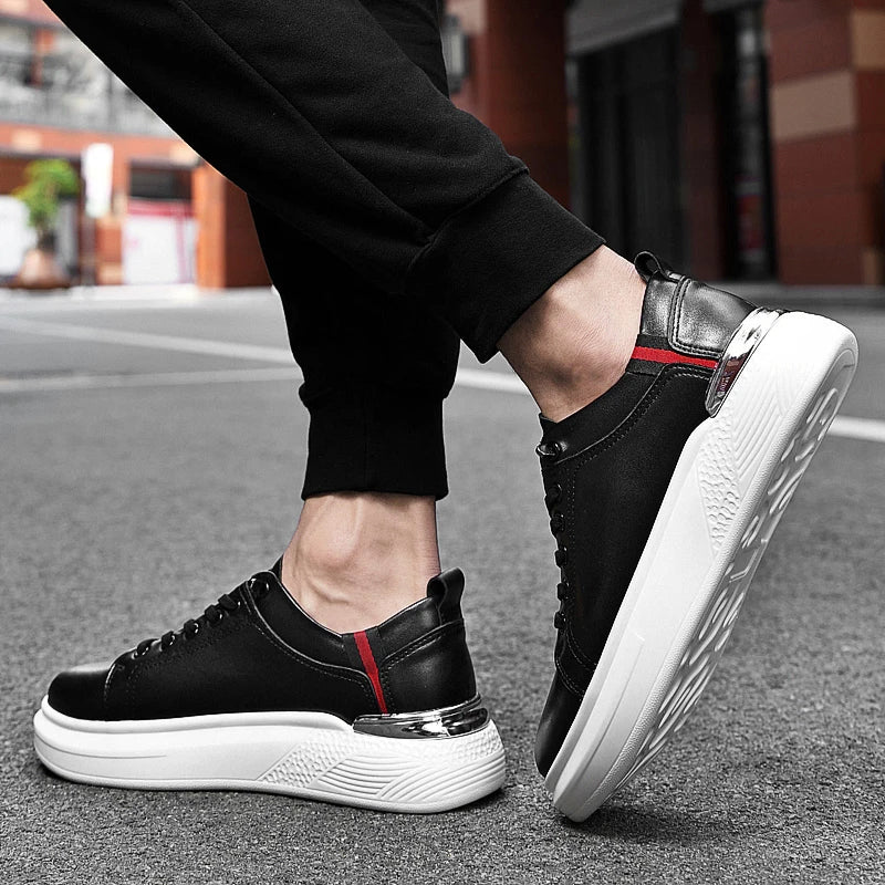 Heren Elevator Sneakers 6 of 8cm Hoogteverhoging | Zwart & Wit | EU 37-43 | Sportief & Casual