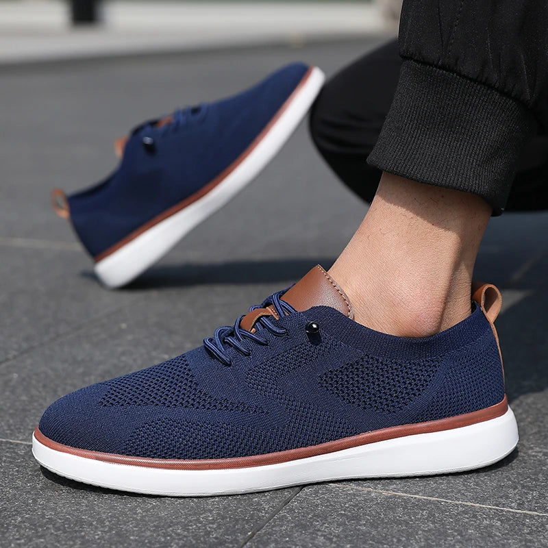 Heren Mesh Sneakers Lichtgewicht | Ademend & Comfortabel | Blauw Groen Beige Zwart | EU 39-47
