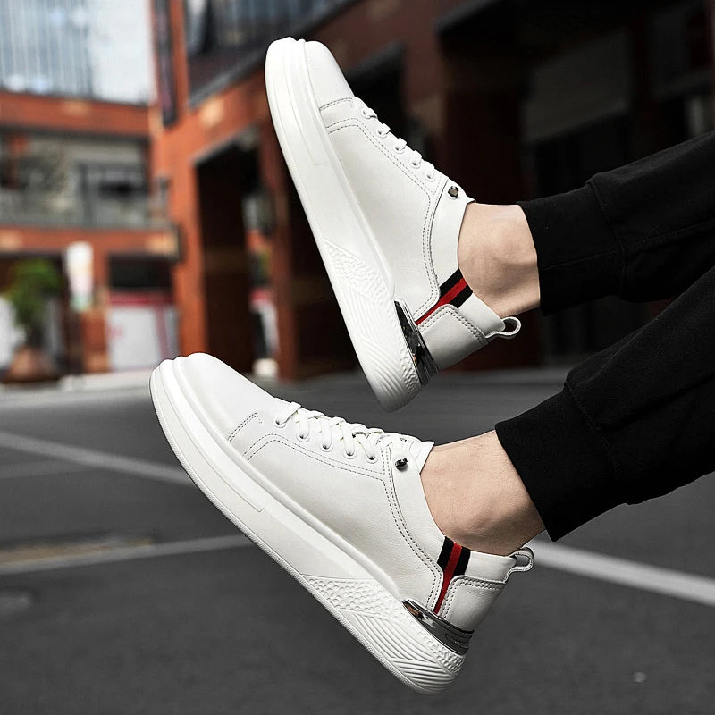 Heren Elevator Sneakers 6 of 8cm Hoogteverhoging | Zwart & Wit | EU 37-43 | Sportief & Casual