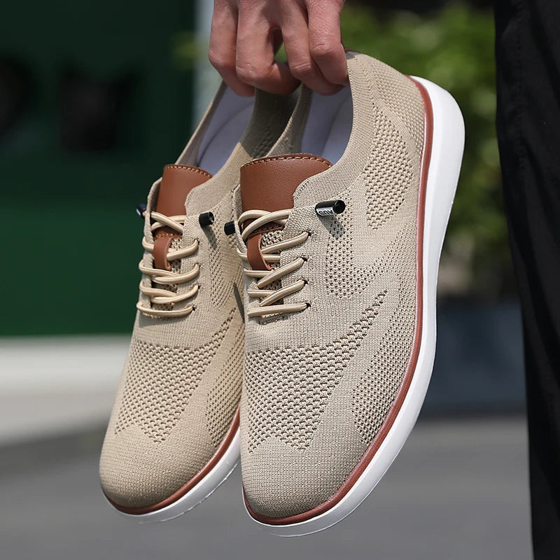 Heren Mesh Sneakers Lichtgewicht | Ademend & Comfortabel | Blauw Groen Beige Zwart | EU 39-47