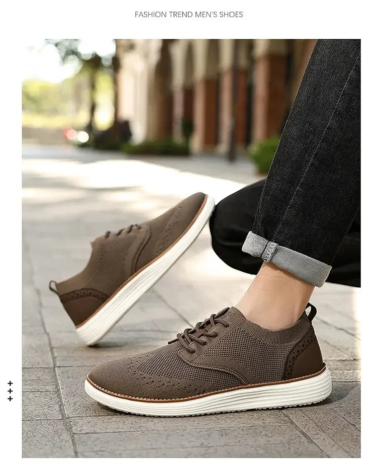 Heren Mesh Sneakers Lichtgewicht | Ademend & Comfortabel | Blauw Groen Beige Zwart | EU 39-47