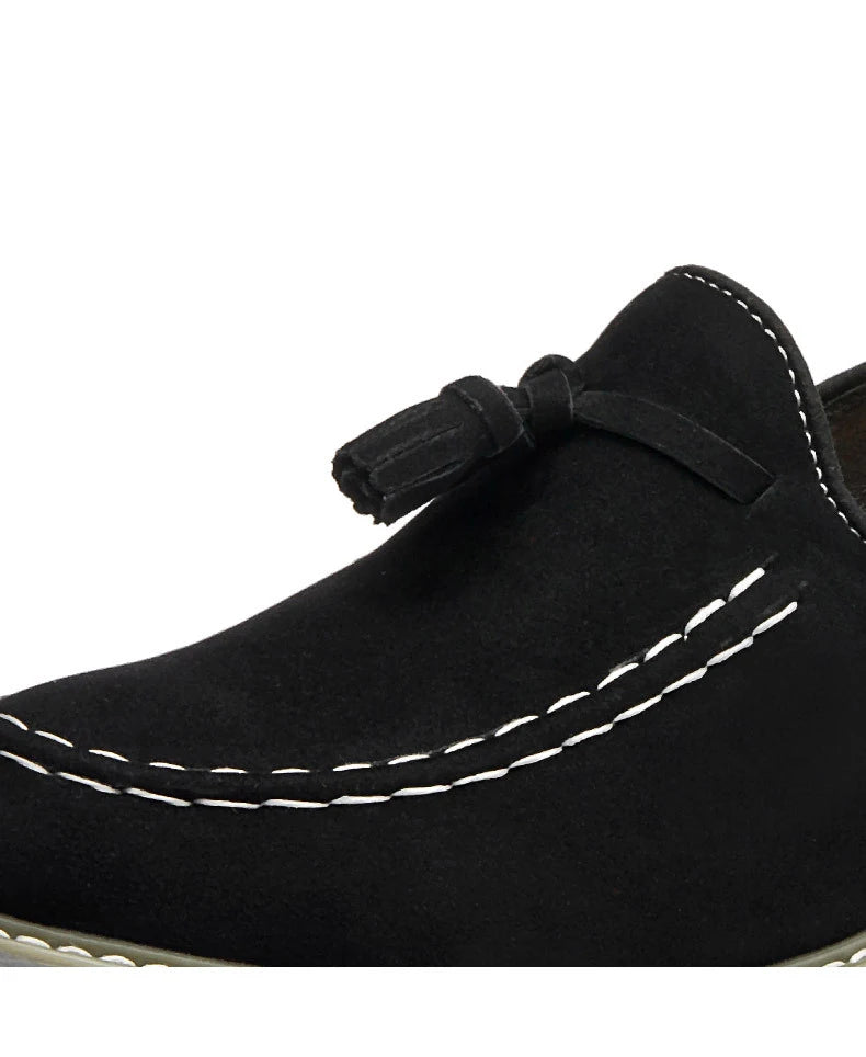 Heren Suède Elevator Loafers 5cm Hoogteverhoging | Handgemaakt Slip-On | Wijnrood Blauw Zwart Bruin | EU 38-48