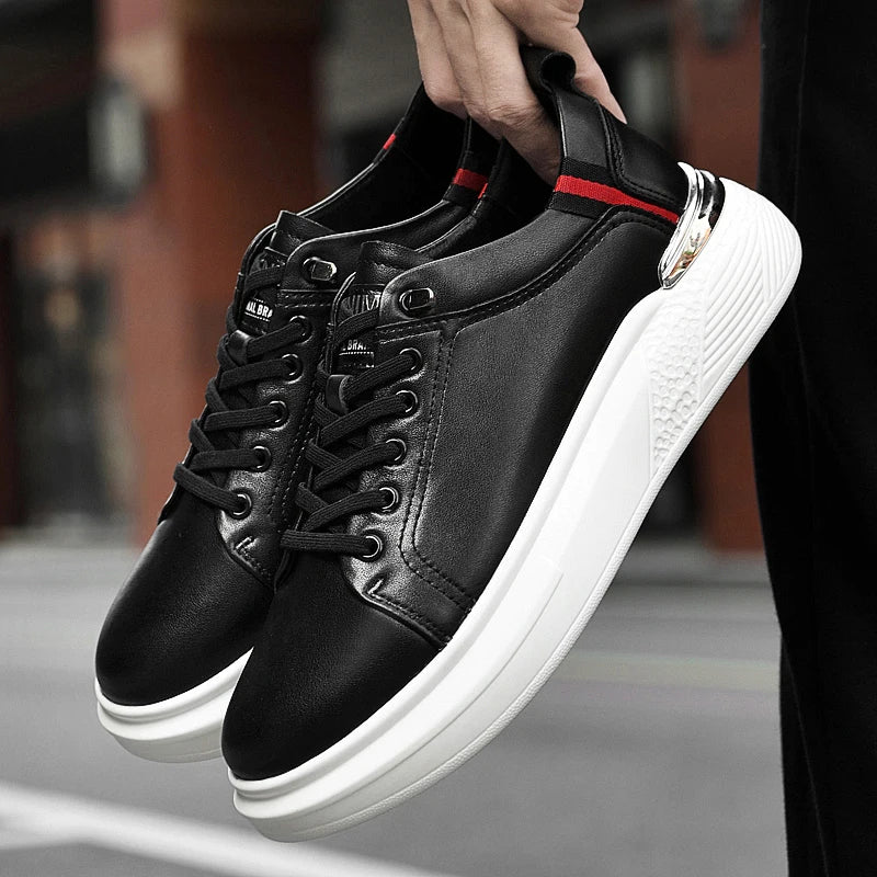 Heren Elevator Sneakers 6 of 8cm Hoogteverhoging | Zwart & Wit | EU 37-43 | Sportief & Casual