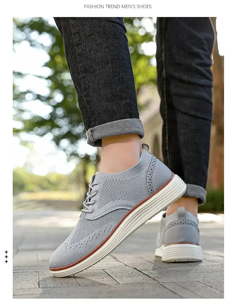 Heren Mesh Sneakers Lichtgewicht | Ademend & Comfortabel | Blauw Groen Beige Zwart | EU 39-47