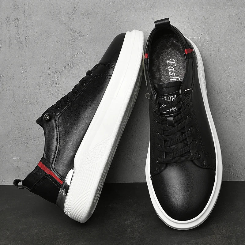 Heren Elevator Sneakers 6 of 8cm Hoogteverhoging | Zwart & Wit | EU 37-43 | Sportief & Casual