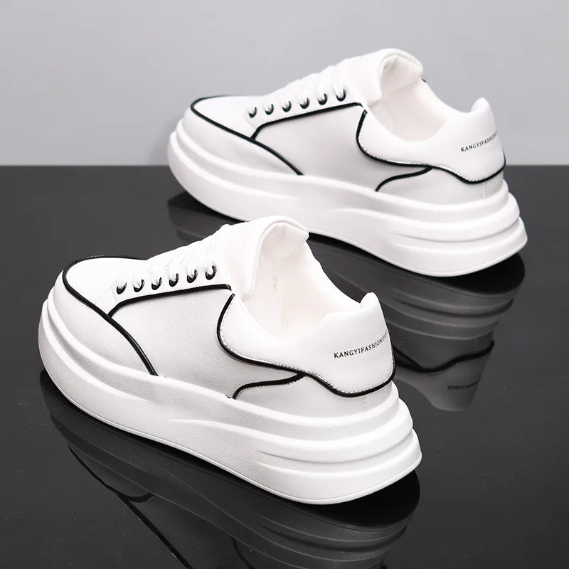 Casual Sneakers Heren & Dames | Hoogteverhogende Zool | EVA | Zwart & Wit | EU 36-44