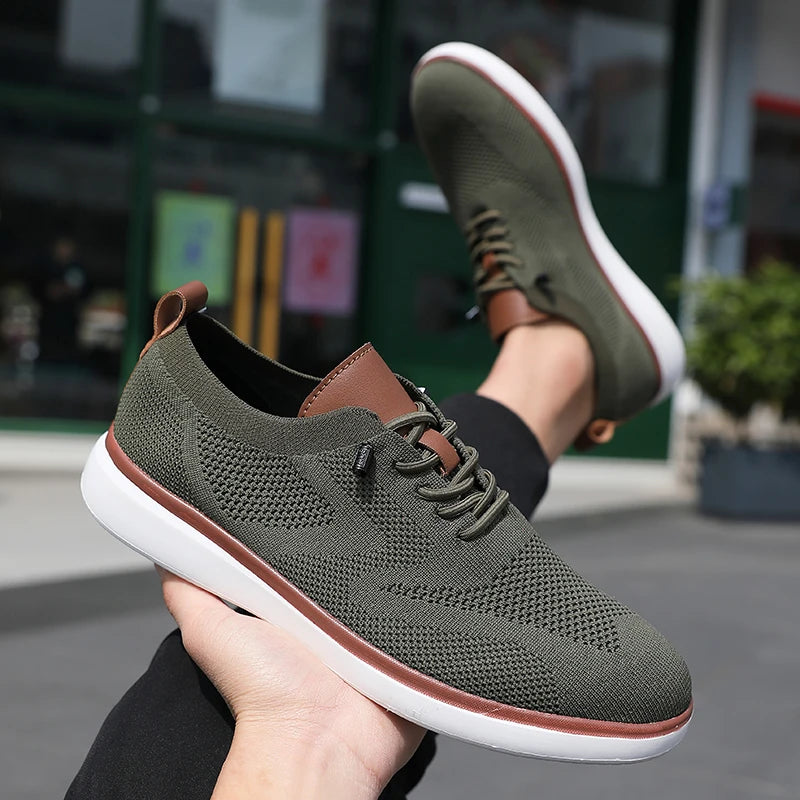 Heren Mesh Sneakers Lichtgewicht | Ademend & Comfortabel | Blauw Groen Beige Zwart | EU 39-47