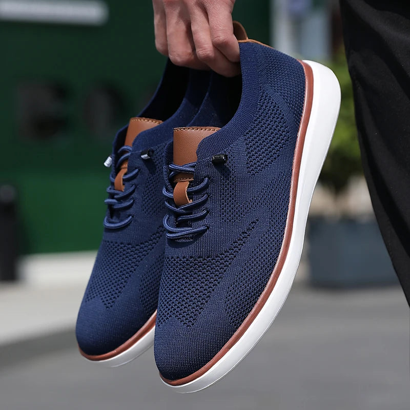 Heren Mesh Sneakers Lichtgewicht | Ademend & Comfortabel | Blauw Groen Beige Zwart | EU 39-47