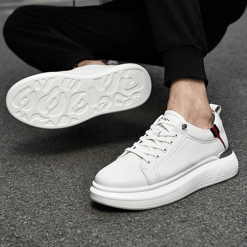 Heren Elevator Sneakers 6 of 8cm Hoogteverhoging | Zwart & Wit | EU 37-43 | Sportief & Casual