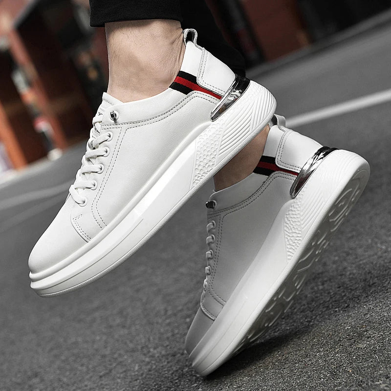 Heren Elevator Sneakers 6 of 8cm Hoogteverhoging | Zwart & Wit | EU 37-43 | Sportief & Casual