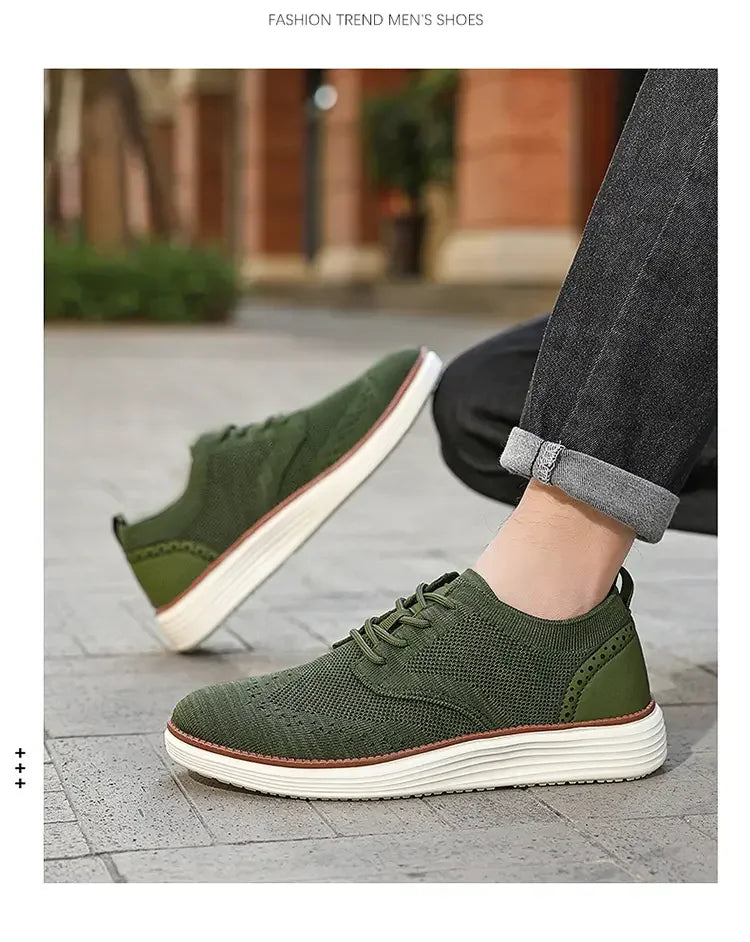 Heren Mesh Sneakers Lichtgewicht | Ademend & Comfortabel | Blauw Groen Beige Zwart | EU 39-47