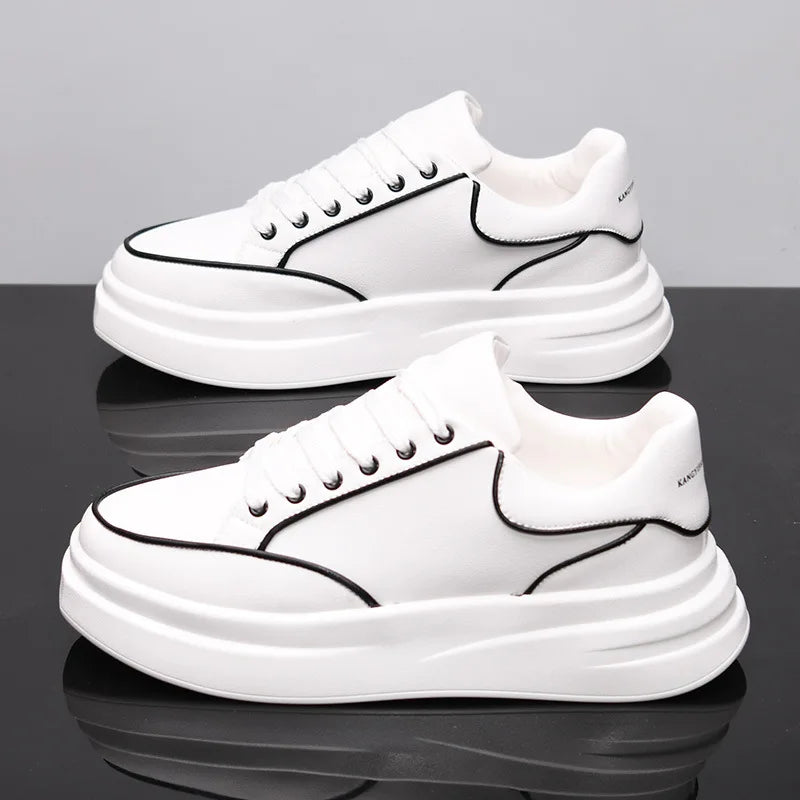 Casual Sneakers Heren & Dames | Hoogteverhogende Zool | EVA | Zwart & Wit | EU 36-44