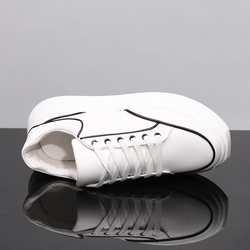 Casual Sneakers Heren & Dames | Hoogteverhogende Zool | EVA | Zwart & Wit | EU 36-44