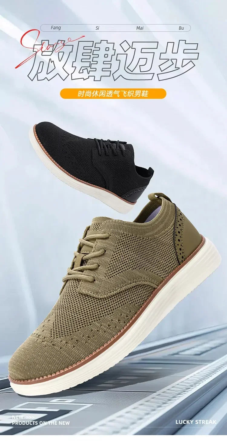 Heren Mesh Sneakers Lichtgewicht | Ademend & Comfortabel | Blauw Groen Beige Zwart | EU 39-47