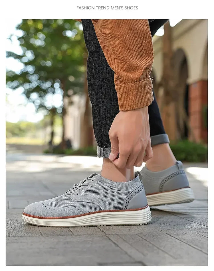 Heren Mesh Sneakers Lichtgewicht | Ademend & Comfortabel | Blauw Groen Beige Zwart | EU 39-47