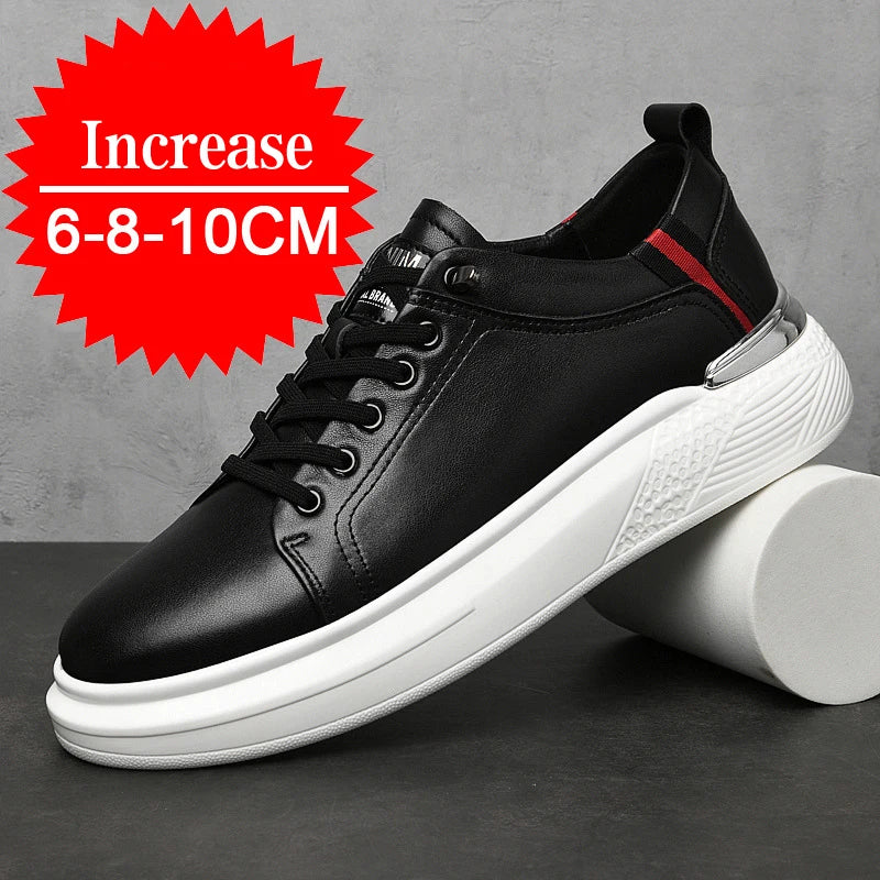 Heren Elevator Sneakers 6 of 8cm Hoogteverhoging | Zwart & Wit | EU 37-43 | Sportief & Casual