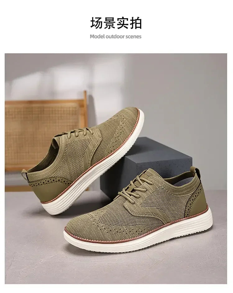 Heren Mesh Sneakers Lichtgewicht | Ademend & Comfortabel | Blauw Groen Beige Zwart | EU 39-47