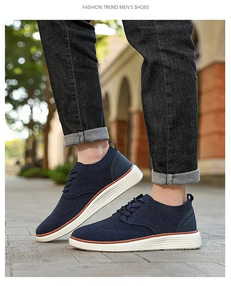 Heren Mesh Sneakers Lichtgewicht | Ademend & Comfortabel | Blauw Groen Beige Zwart | EU 39-47