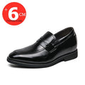 Heren Elevator Schoenen 6cm Hoogteverhoging | Slip-On Loafers Zwart | EU 37-44 | Bruiloft & Zakelijk