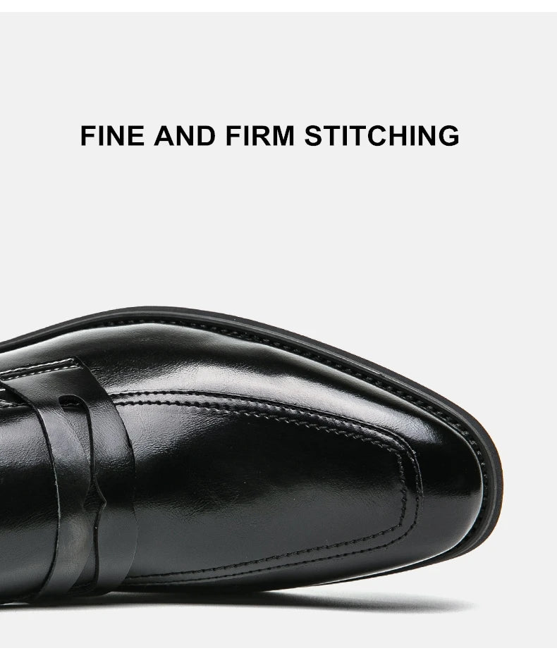 Heren Elevator Schoenen 6cm Hoogteverhoging | Slip-On Loafers Zwart | EU 37-44 | Bruiloft & Zakelijk