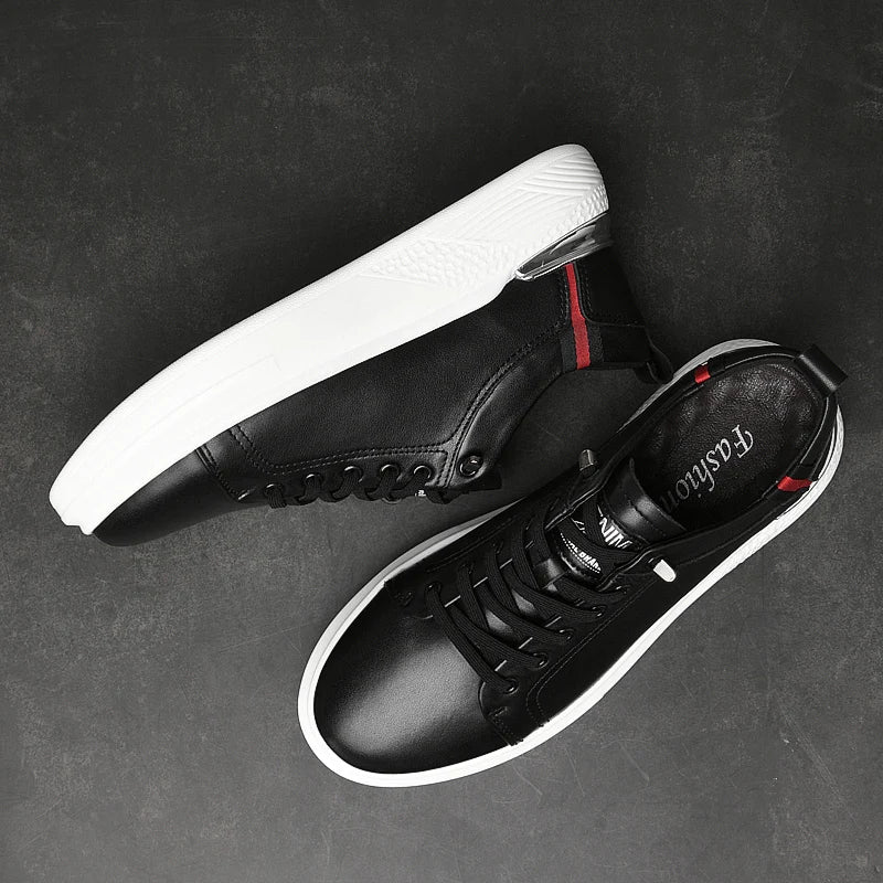 Heren Elevator Sneakers 6 of 8cm Hoogteverhoging | Zwart & Wit | EU 37-43 | Sportief & Casual