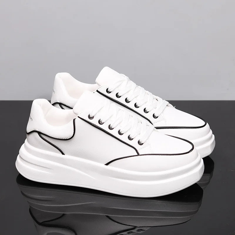 Casual Sneakers Heren & Dames | Hoogteverhogende Zool | EVA | Zwart & Wit | EU 36-44