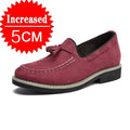 Heren Suède Elevator Loafers 5cm Hoogteverhoging | Handgemaakt Slip-On | Wijnrood Blauw Zwart Bruin | EU 38-48