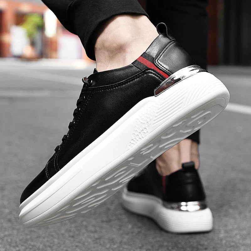 Heren Elevator Sneakers 6 of 8cm Hoogteverhoging | Zwart & Wit | EU 37-43 | Sportief & Casual