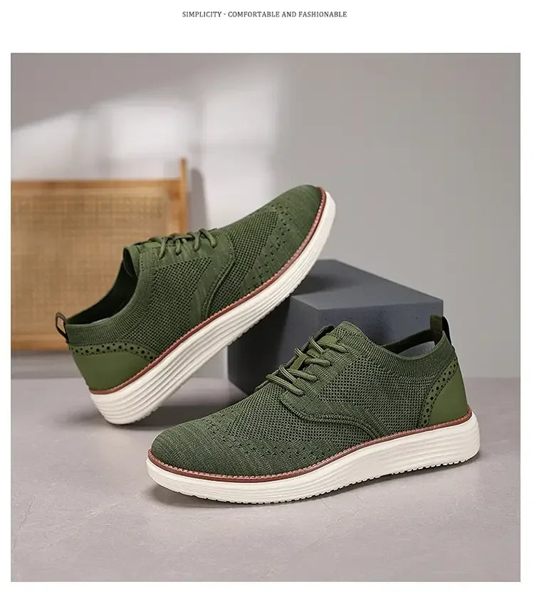 Heren Mesh Sneakers Lichtgewicht | Ademend & Comfortabel | Blauw Groen Beige Zwart | EU 39-47