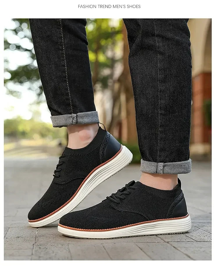 Heren Mesh Sneakers Lichtgewicht | Ademend & Comfortabel | Blauw Groen Beige Zwart | EU 39-47