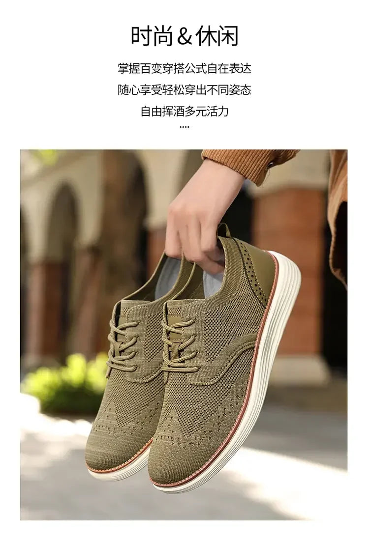 Heren Mesh Sneakers Lichtgewicht | Ademend & Comfortabel | Blauw Groen Beige Zwart | EU 39-47