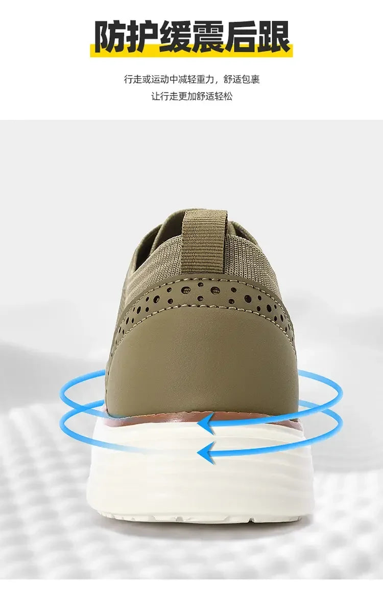Heren Mesh Sneakers Lichtgewicht | Ademend & Comfortabel | Blauw Groen Beige Zwart | EU 39-47