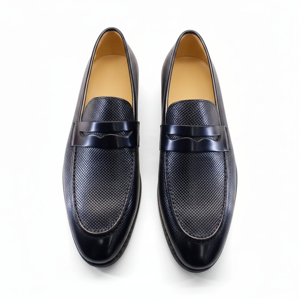 Heren Leren Loafers Slangenprint | Echt Koeienleer Slip-On | Zwart & Coffee | EU 39-46