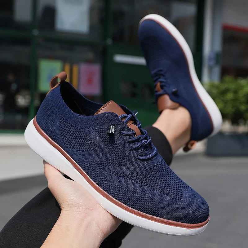 Heren Mesh Sneakers Lichtgewicht | Ademend & Comfortabel | Blauw Groen Beige Zwart | EU 39-47