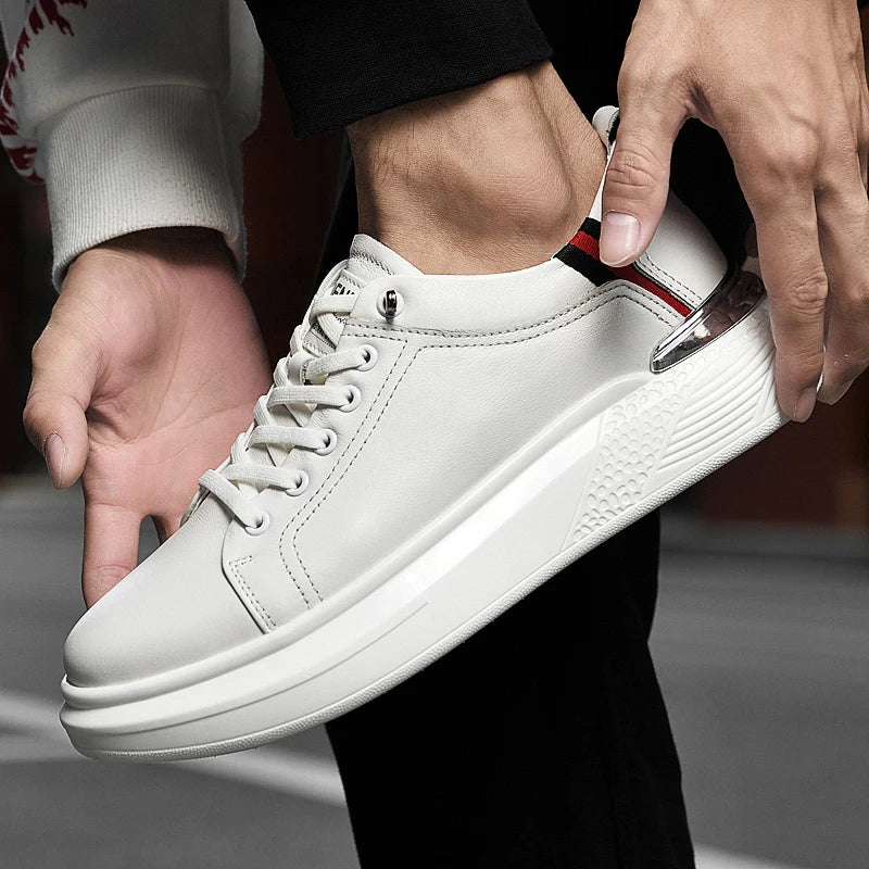Heren Elevator Sneakers 6 of 8cm Hoogteverhoging | Zwart & Wit | EU 37-43 | Sportief & Casual