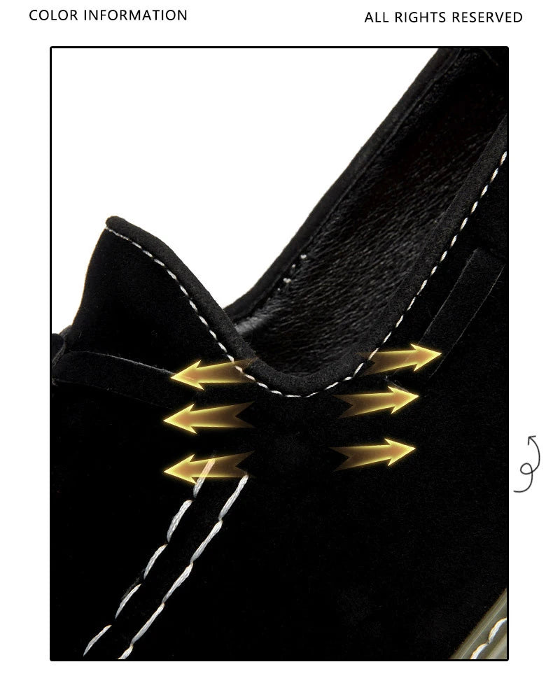 Heren Suède Elevator Loafers 5cm Hoogteverhoging | Handgemaakt Slip-On | Wijnrood Blauw Zwart Bruin | EU 38-48