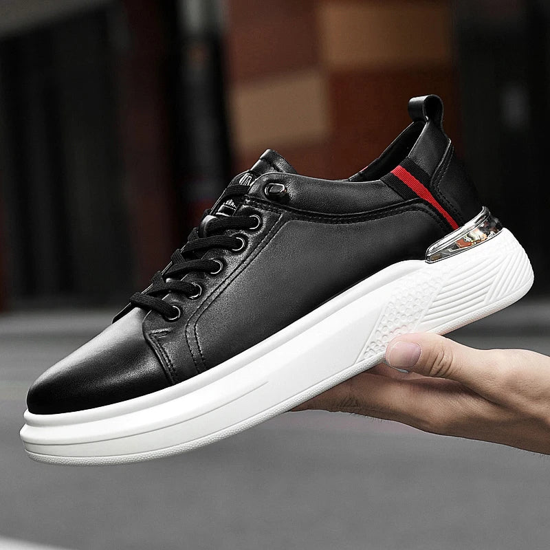 Heren Elevator Sneakers 6 of 8cm Hoogteverhoging | Zwart & Wit | EU 37-43 | Sportief & Casual