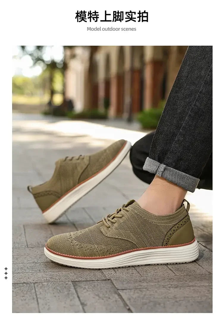 Heren Mesh Sneakers Lichtgewicht | Ademend & Comfortabel | Blauw Groen Beige Zwart | EU 39-47