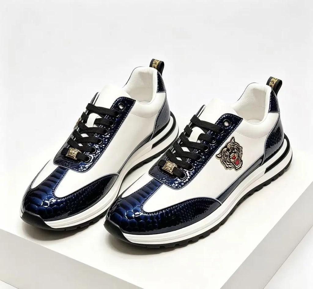Heren Oxford Schoenen Echt Leer | Krokodilpatroon | Blauw Zwart Olijfgroen | Maten 38-44