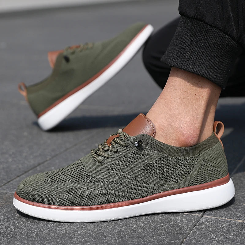 Heren Mesh Sneakers Lichtgewicht | Ademend & Comfortabel | Blauw Groen Beige Zwart | EU 39-47