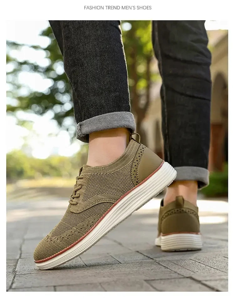 Heren Mesh Sneakers Lichtgewicht | Ademend & Comfortabel | Blauw Groen Beige Zwart | EU 39-47