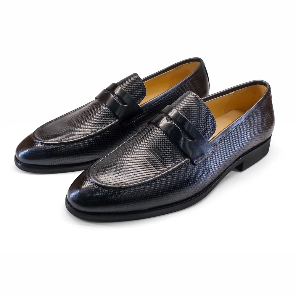 Heren Leren Loafers Slangenprint | Echt Koeienleer Slip-On | Zwart & Coffee | EU 39-46